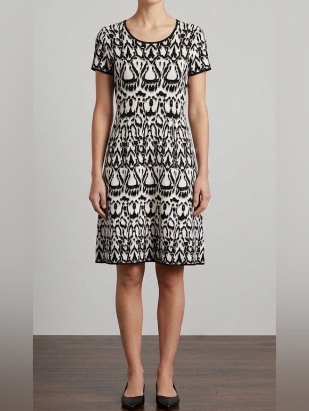 Pink Tartan Black and White Patterned Dress